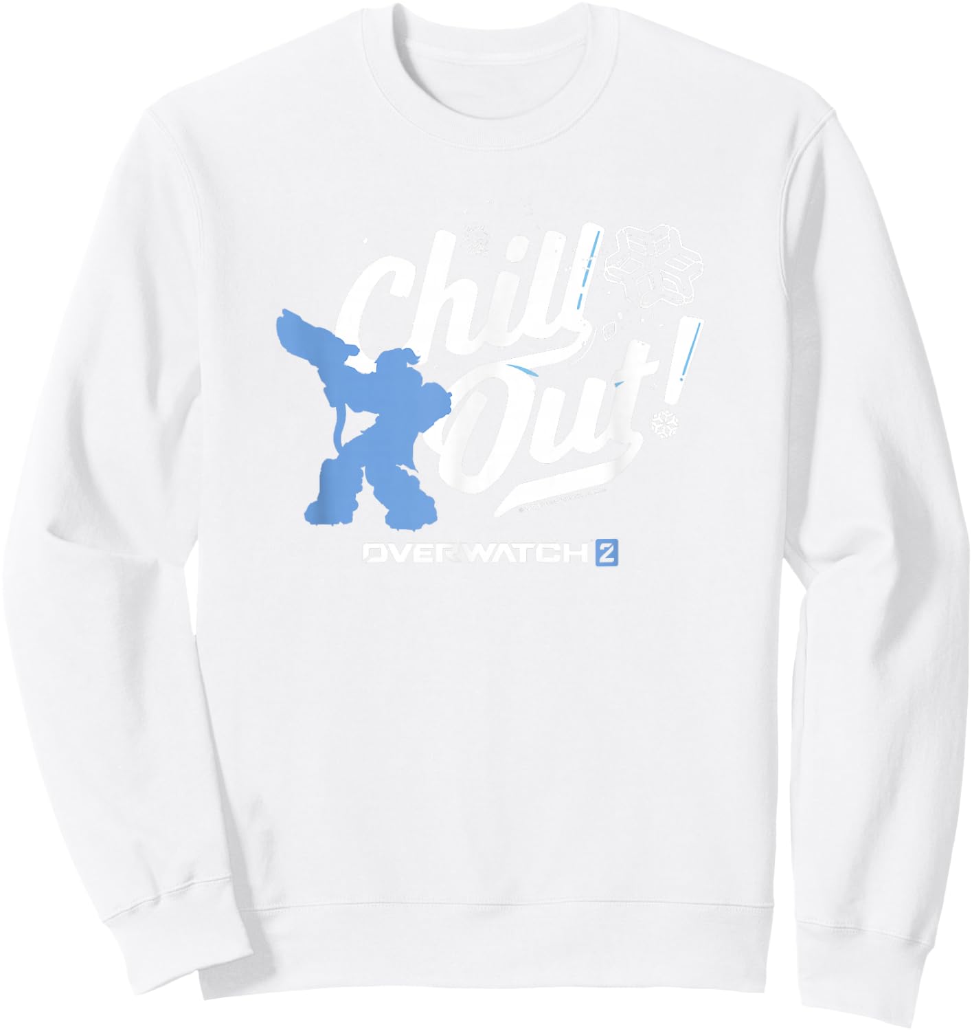 Overwatch 2 Mei Chill Out Blue Center Icon Sweatshirt - Sweatshirt | White