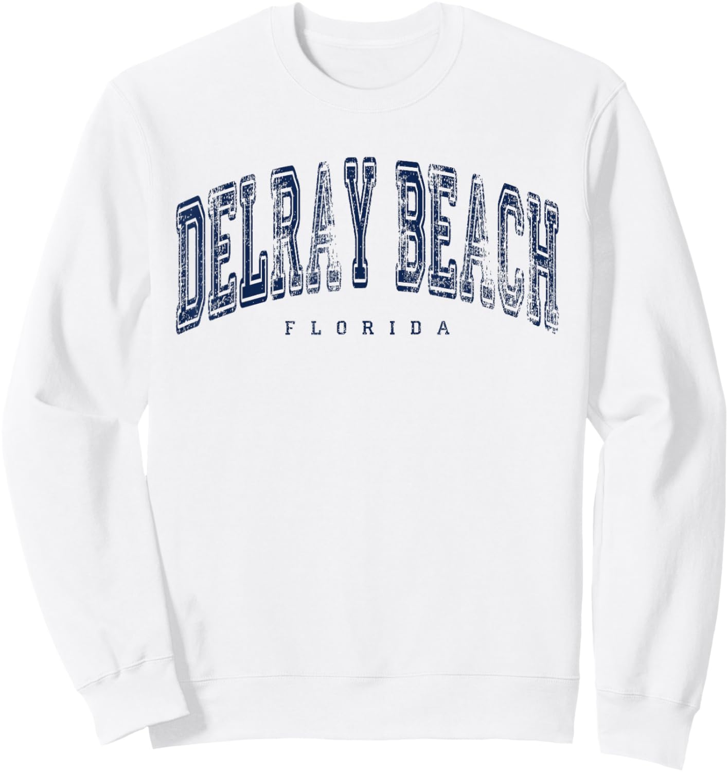 Delray Beach Florida Vintage Retro US City State Travel Sweatshirt - Sweatshirt | White
