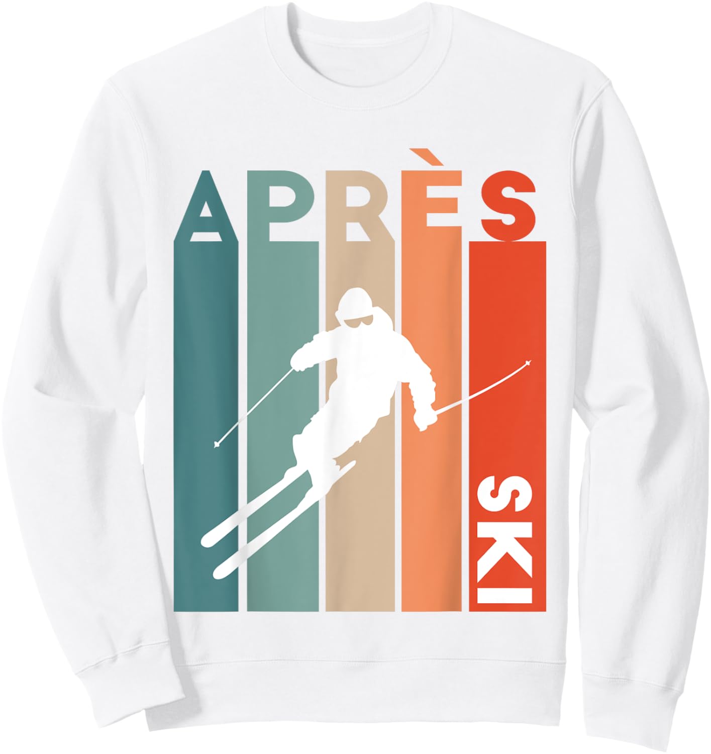 Retro vintage skiing ski skier retro vintage apres ski Sweatshirt - Sweatshirt | White