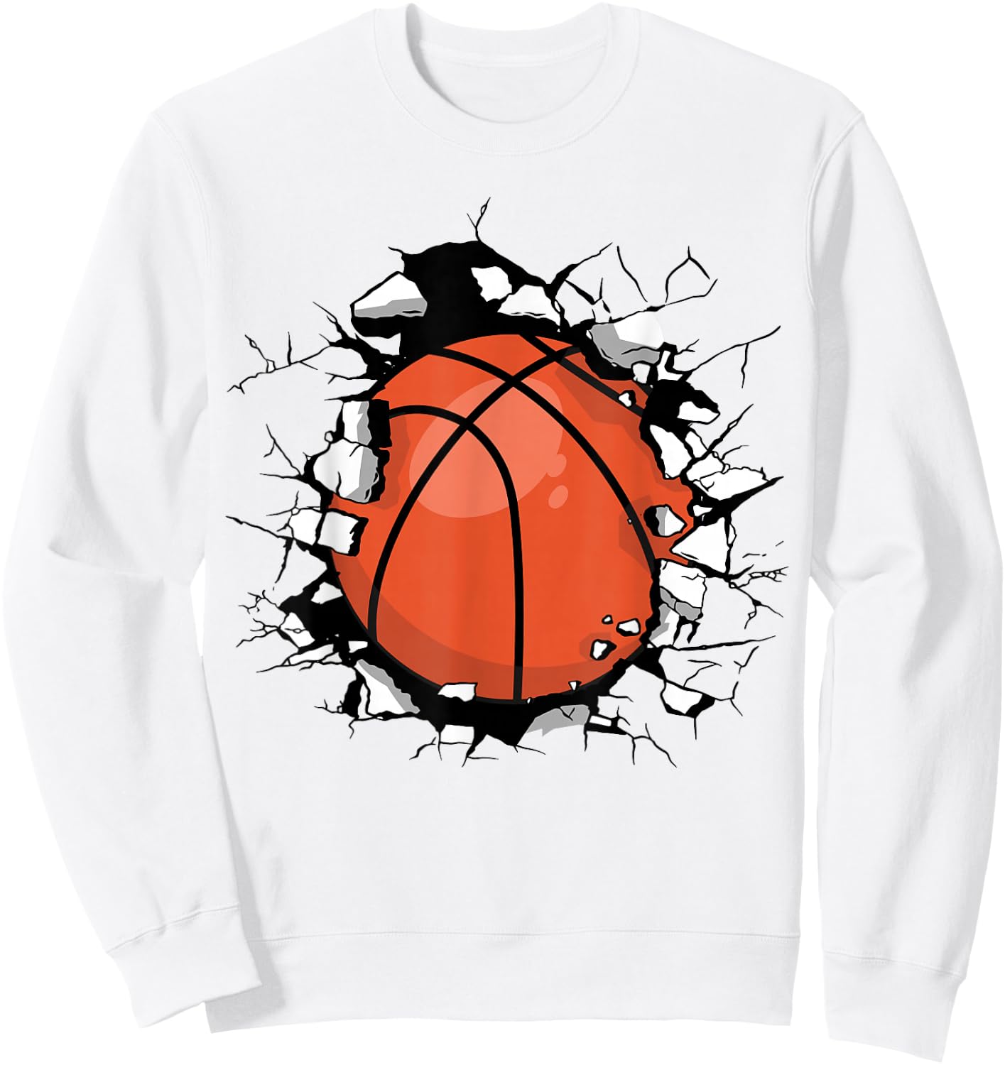 Funny Basketball Sweatshirt - Sweatshirt | White