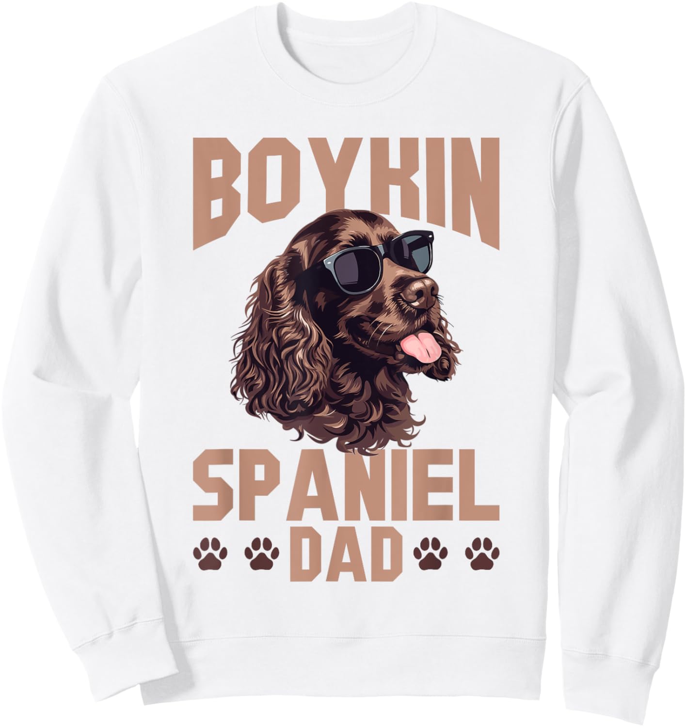 Boykin Spaniel Dog Breed Boykin Spaniel Dad Sweatshirt - Sweatshirt | White