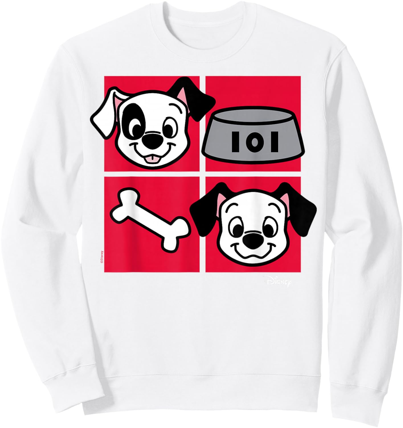 101 Dalmatians - Puppy Grid Sweatshirt - Sweatshirt | White