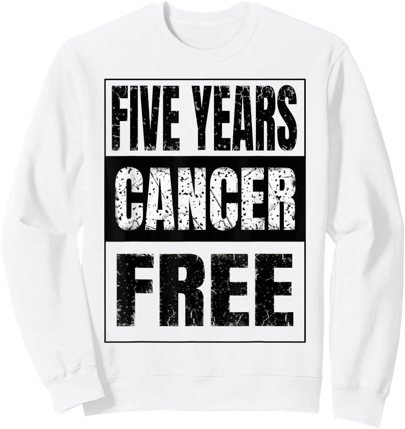 Cute Five Years Cancer Free Anti Oncology Sweatshirt - Sweatshirt | White