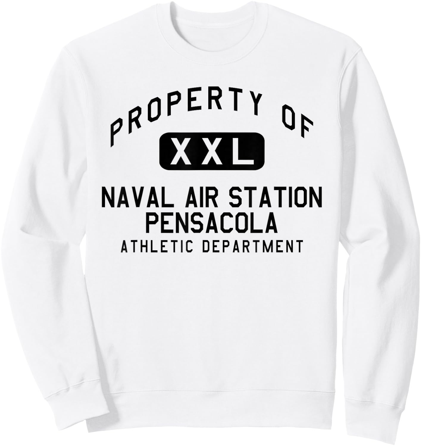 Property of Naval Air Station Pensacola Athletic Department Sweatshirt - Sweatshirt | White