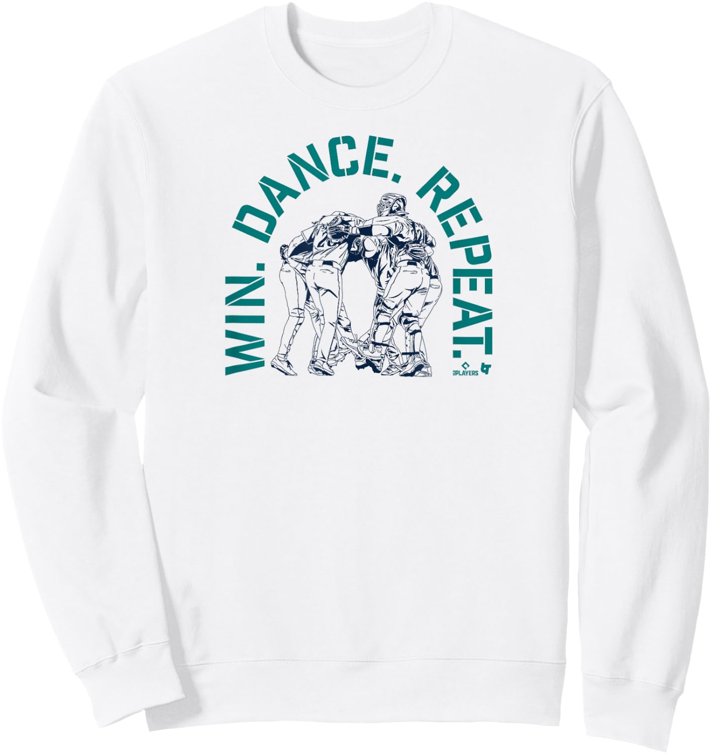Seattle Baseball: Win. Dance. Repeat. Sweatshirt - Sweatshirt | White