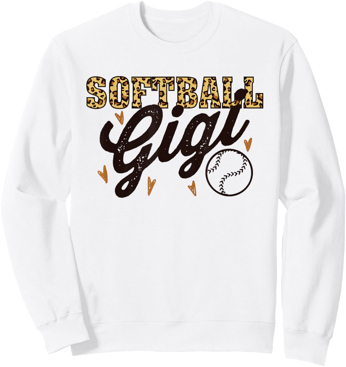 Softball Gigi Leopard Women for Grandma Sweatshirt - Sweatshirt | White