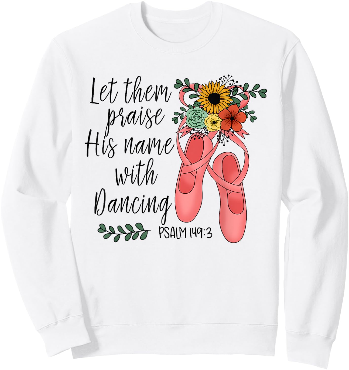 Floral Christian Dance Dancing Ballet - Ballerina For Girls Sweatshirt - Sweatshirt | White