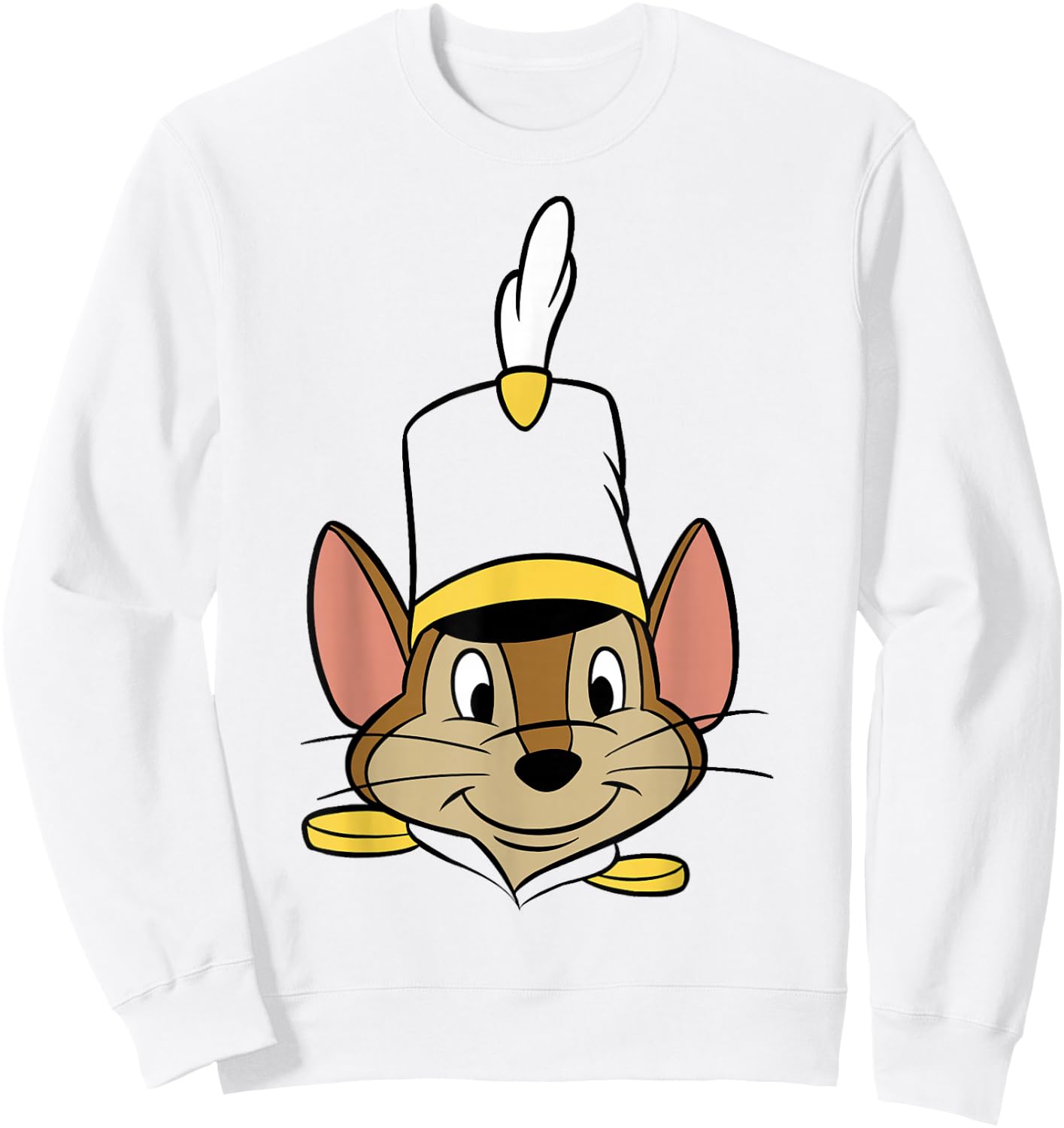 Disney Dumbo Timothy Q. Mouse Big Face Sweatshirt - Sweatshirt | White