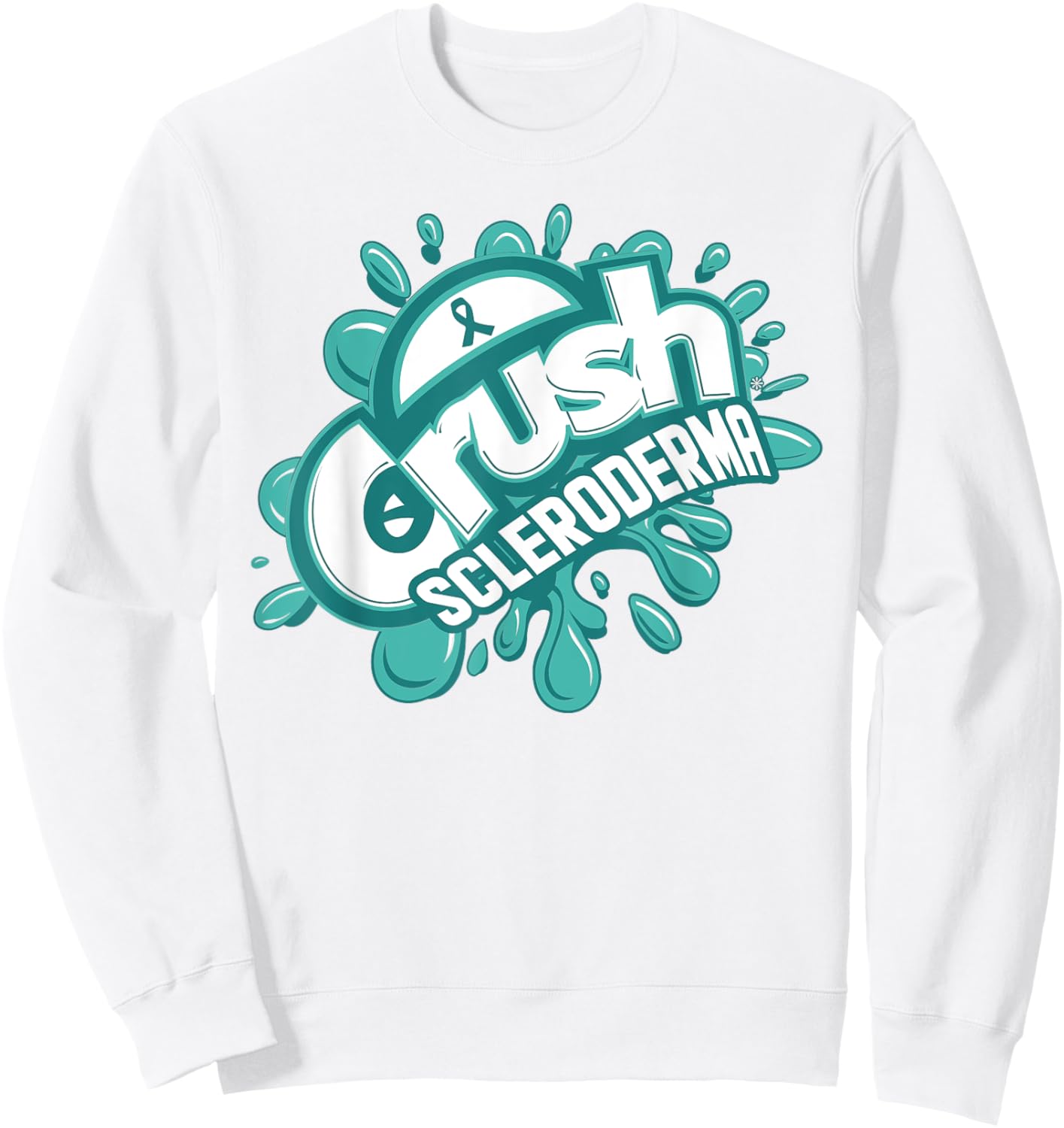 Crush Scleroderma Grafiti Scleroderma Awareness Sweatshirt - Sweatshirt | White