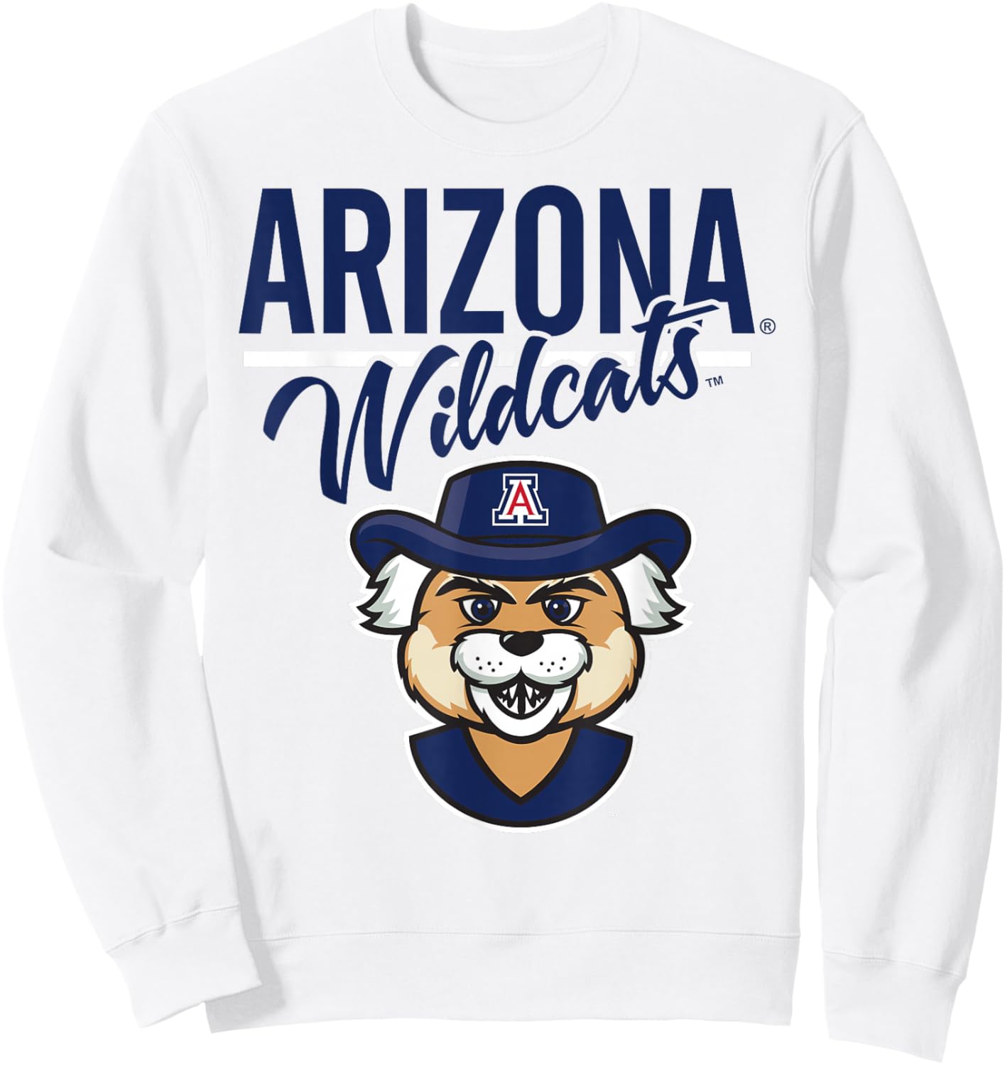 Arizona Wildcats Mascot Gray Officially Licensed Sweatshirt - Sweatshirt | White