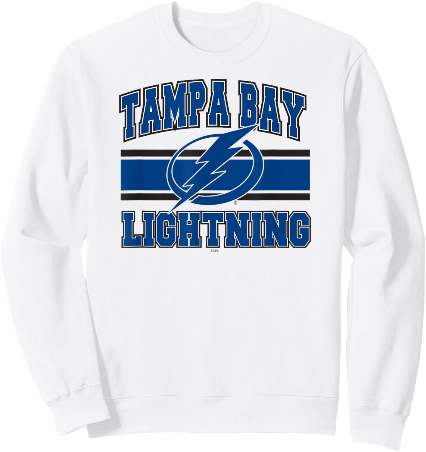 Tampa Bay Lightning Stripe Gray Officially Licensed Sweatshirt - Sweatshirt | White