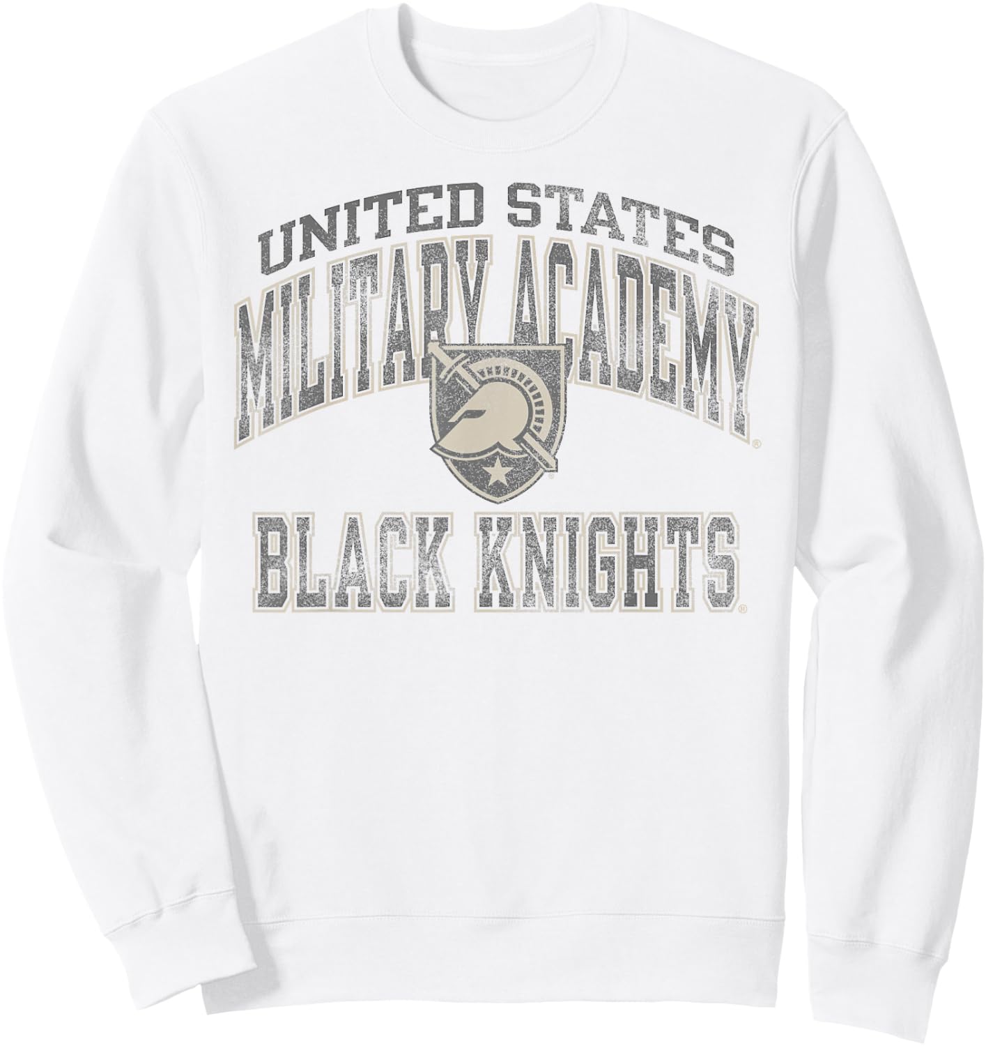 Army Black Knights Vintage Worn Gray Officially Licensed Sweatshirt - Sweatshirt | White