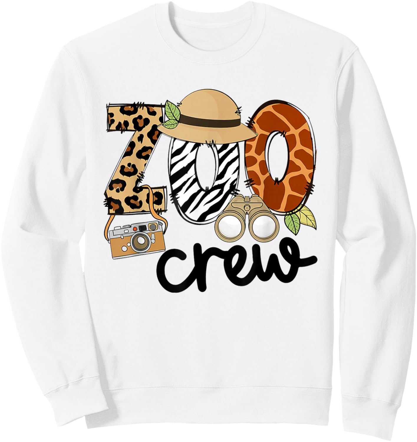 Zoo Crew Leonard Safari Animal Kingdom Zoo Keeper Kids Sweatshirt - Sweatshirt | White