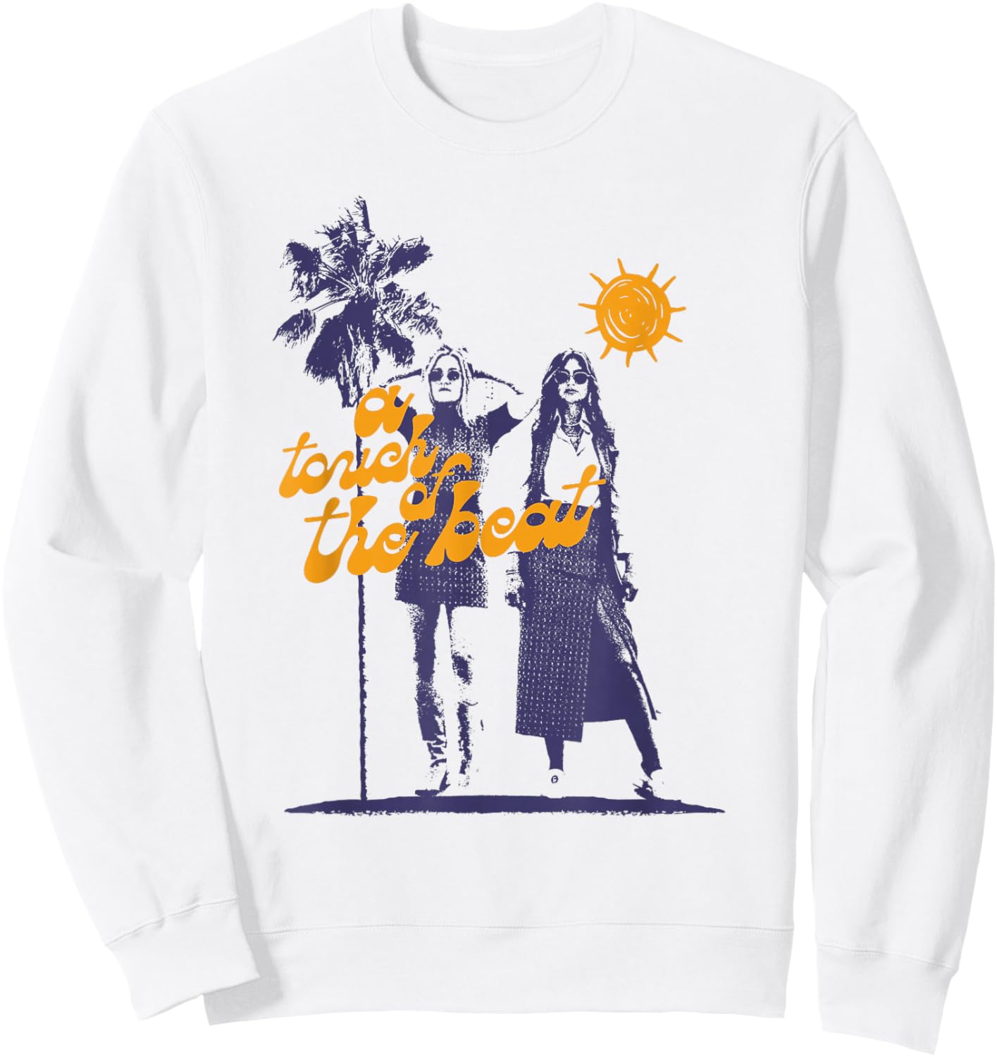 Aly & AJ Palm Tree Sweatshirt - Sweatshirt | White