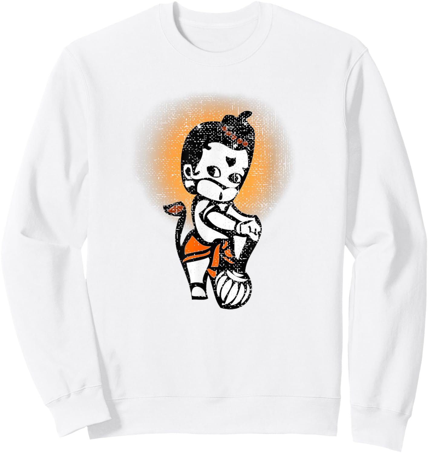 Cute Baby Lord Hanuman Sweatshirt - Sweatshirt | White
