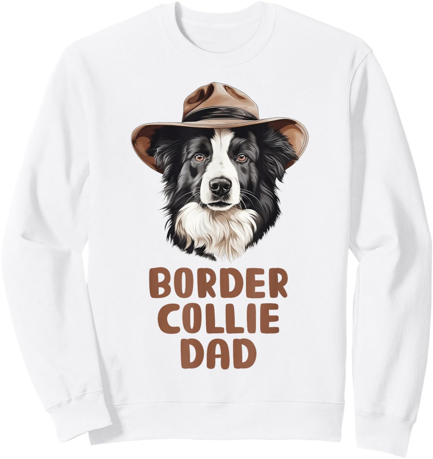 Border Collie Dad Dog Lover Gift Funny Border Collie Owner Men Women Girls Kids Sweatshirt - Sweatshirt | White
