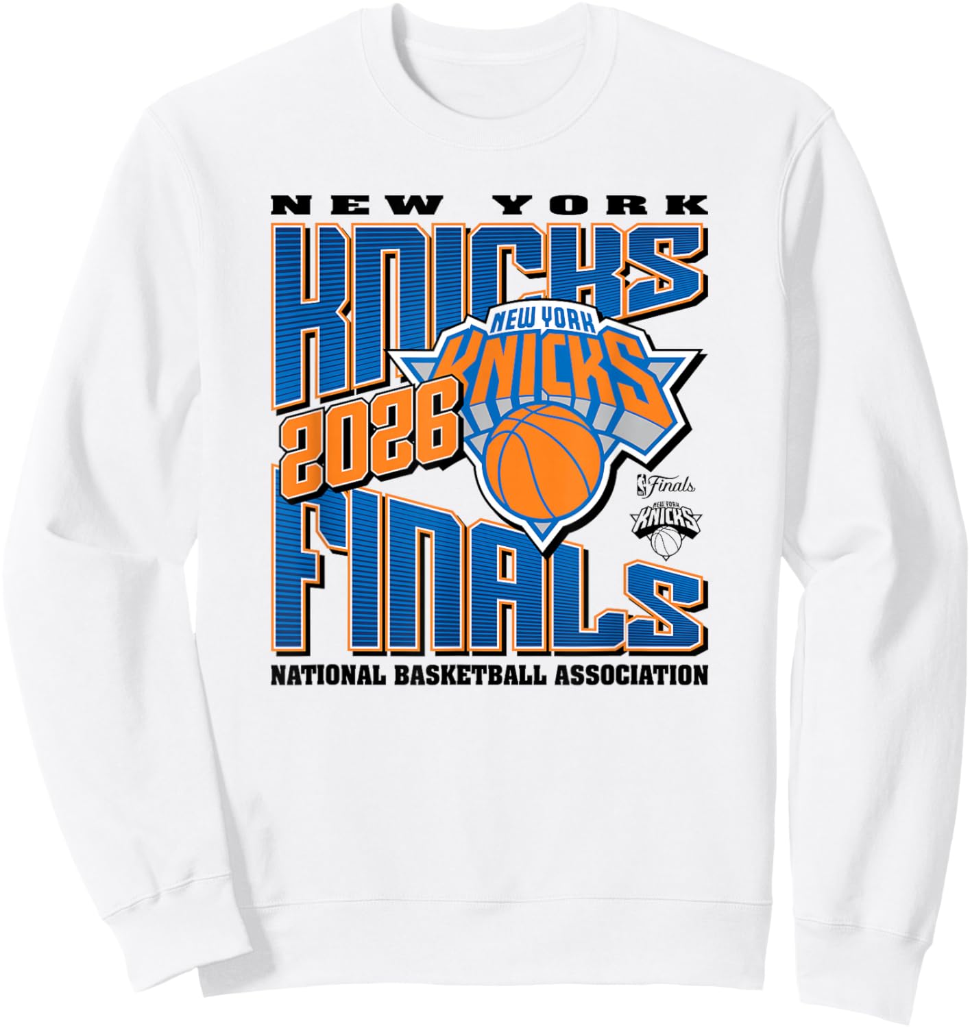 NBA 2026 Finals New York Knicks Let's Go Sweatshirt - Sweatshirt | White
