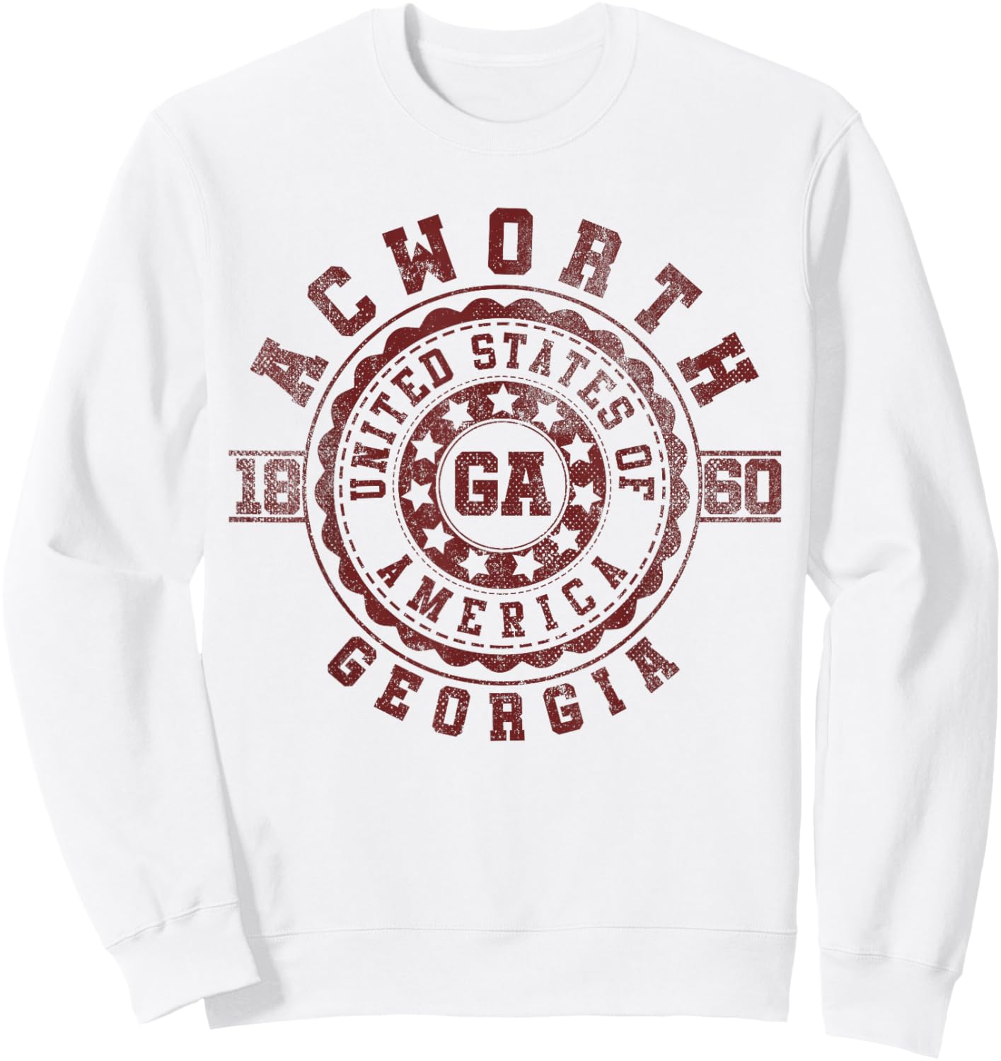 Acworth GA | Georgia | Vintage City Apparels Sweatshirt - Sweatshirt | White