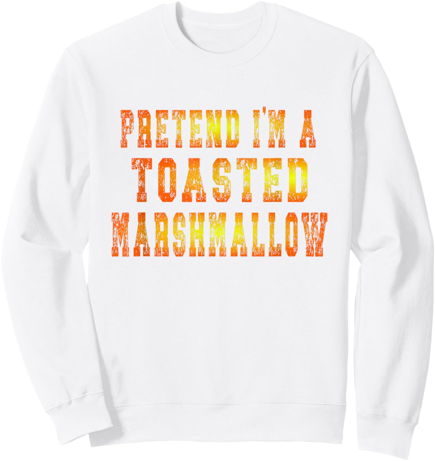 Easy Halloween Costume Shirt - Toasted Marshmallow Sweatshirt - Sweatshirt | White