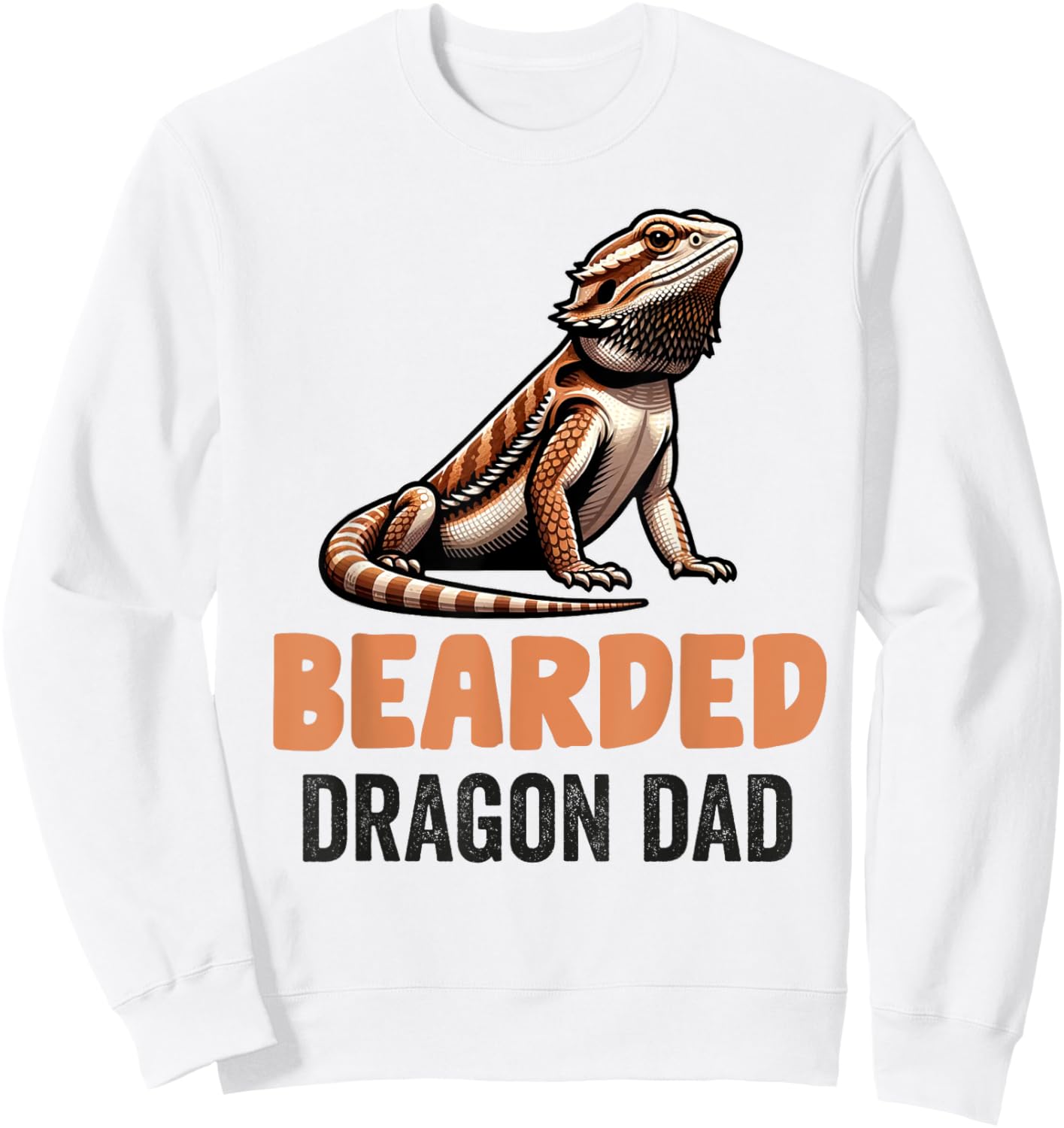Bearded Dragon Men Women Girls Kids Pogona Lizard Reptile Sweatshirt - Sweatshirt | White