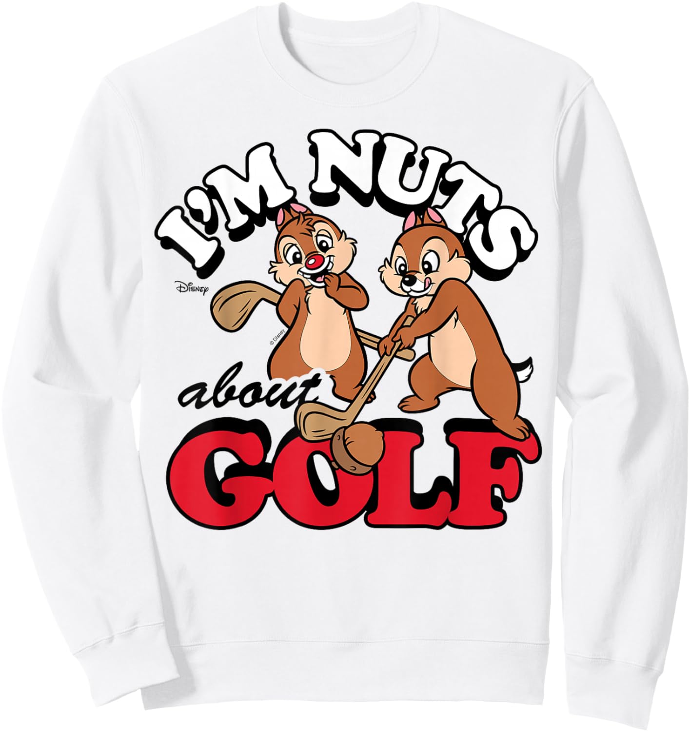 Chip 'N Dale Rescue Rangers - I'm Nuts About Golf Sweatshirt - Sweatshirt | White