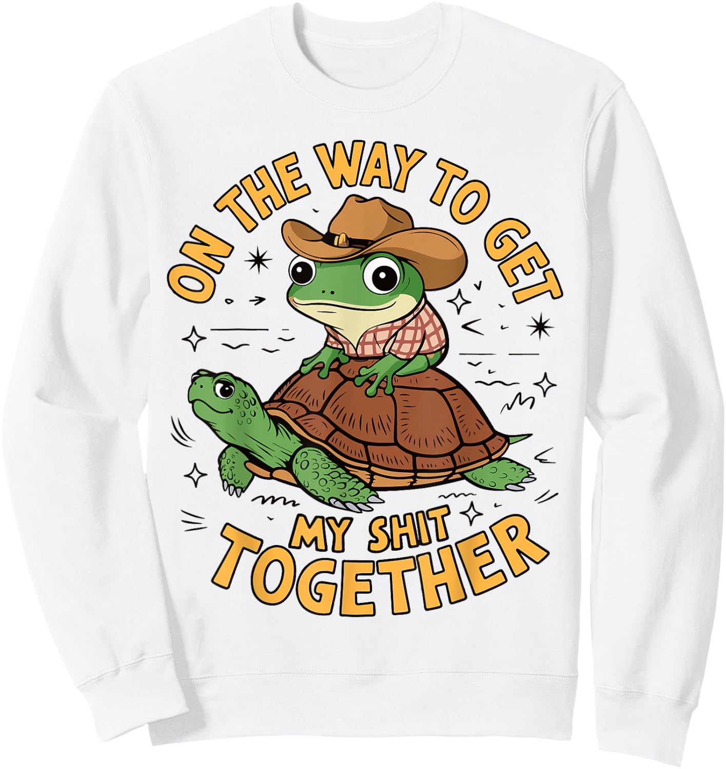 On The Way to Get My Shit Together Sweatshirt - Sweatshirt | White