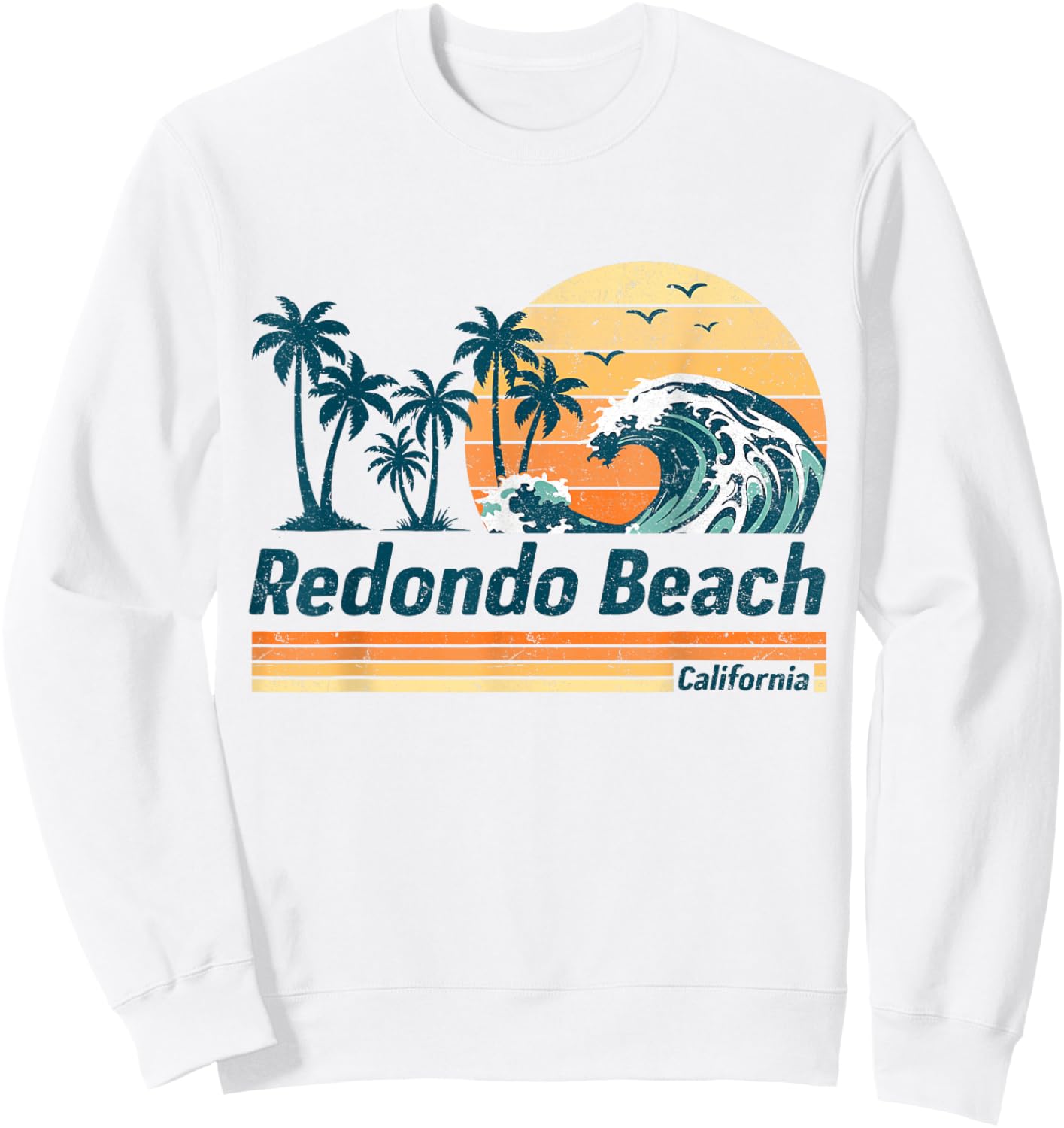 Redondo Beach Group Matching Family Vacation Summer Sweatshirt - Sweatshirt | White