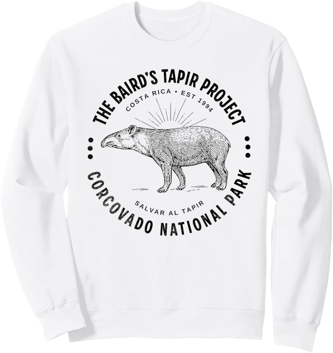 Save the Tapir Corcovado National Park Costa Rica Tapir Sweatshirt - Sweatshirt | White