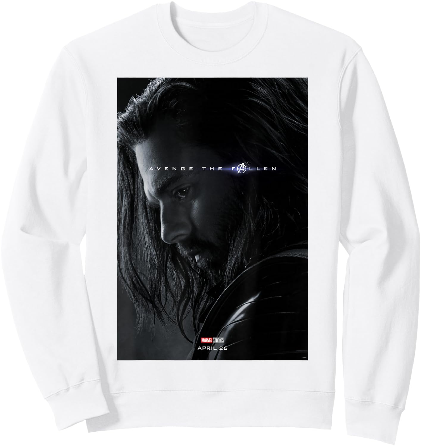 Marvel Avengers Endgame Bucky Barnes Avenge The Fallen Sweatshirt - Sweatshirt | White