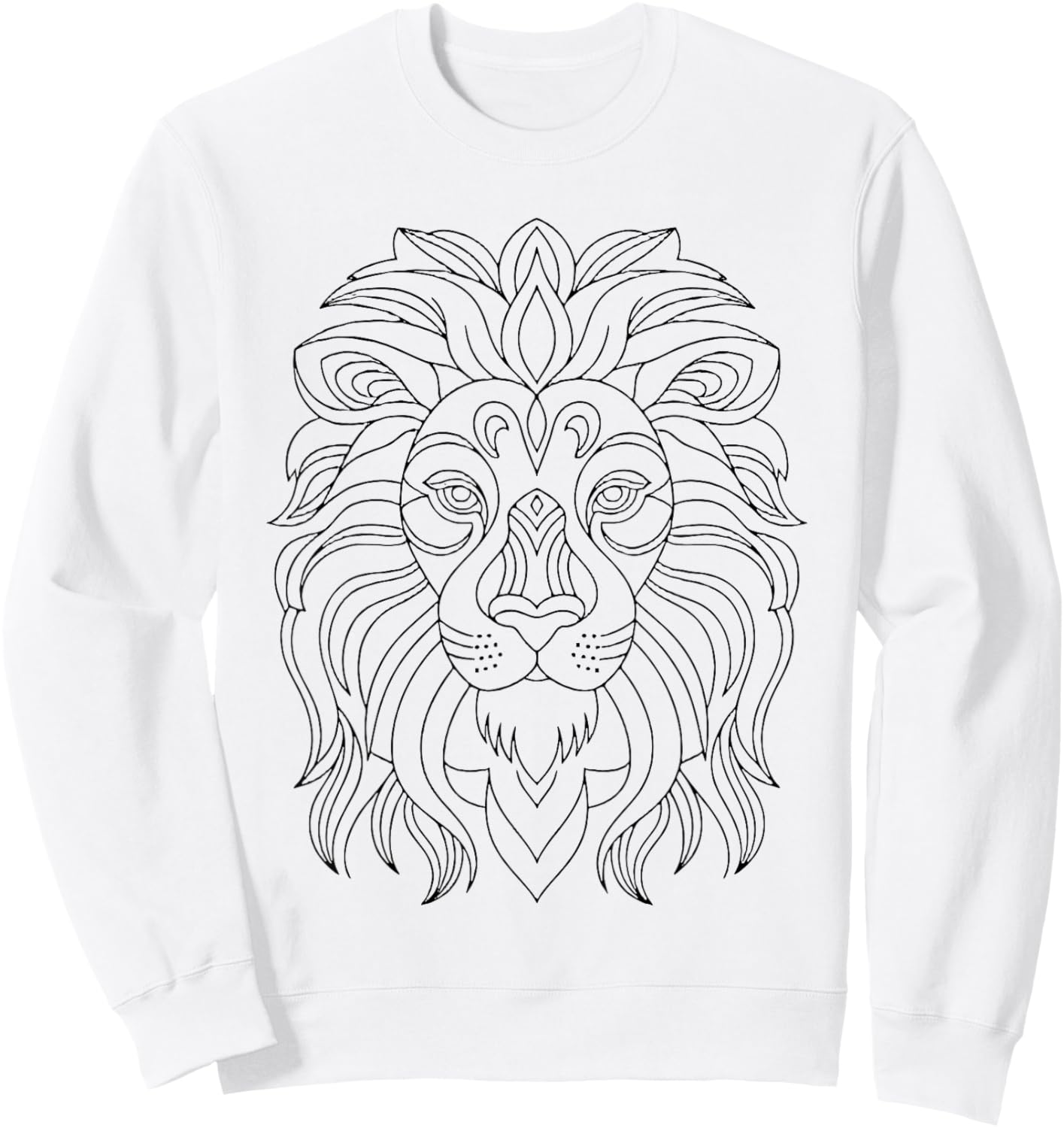 Coloring Lion Coloring Yourself Sweatshirt - Sweatshirt | White