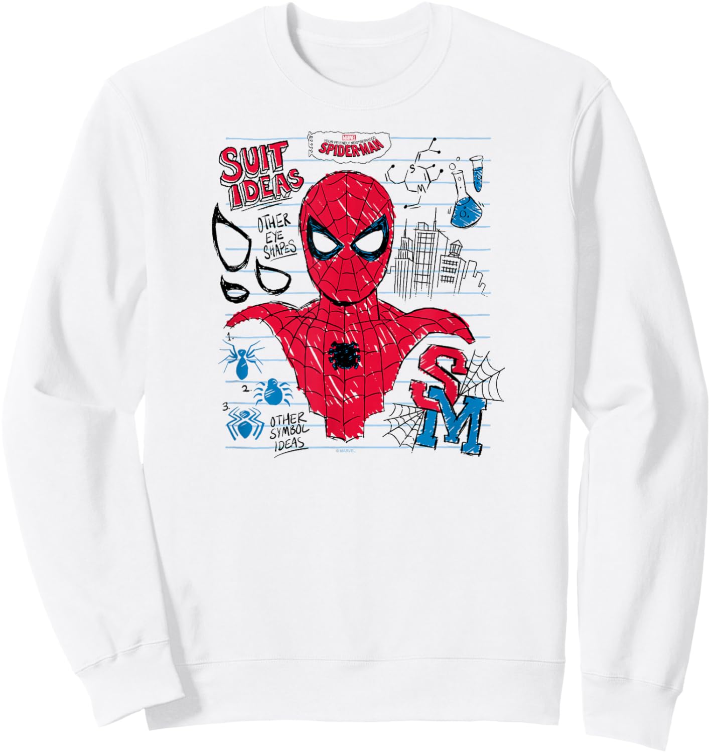 Your Friendly Neighborhood Spider-Man - Scribble Spidey Sweatshirt - Sweatshirt | White