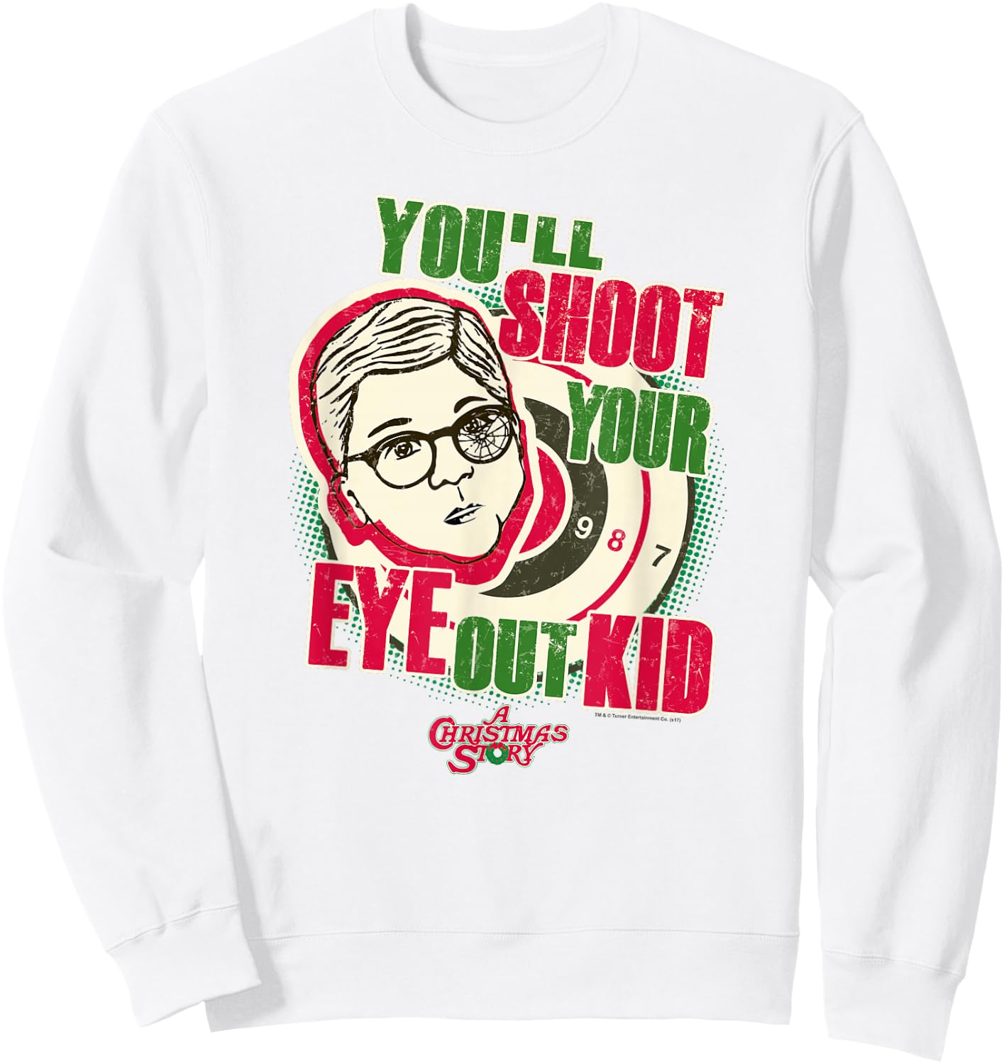 A Christmas Story You'll Shoot Your Eye Out Sweatshirt - Sweatshirt | White