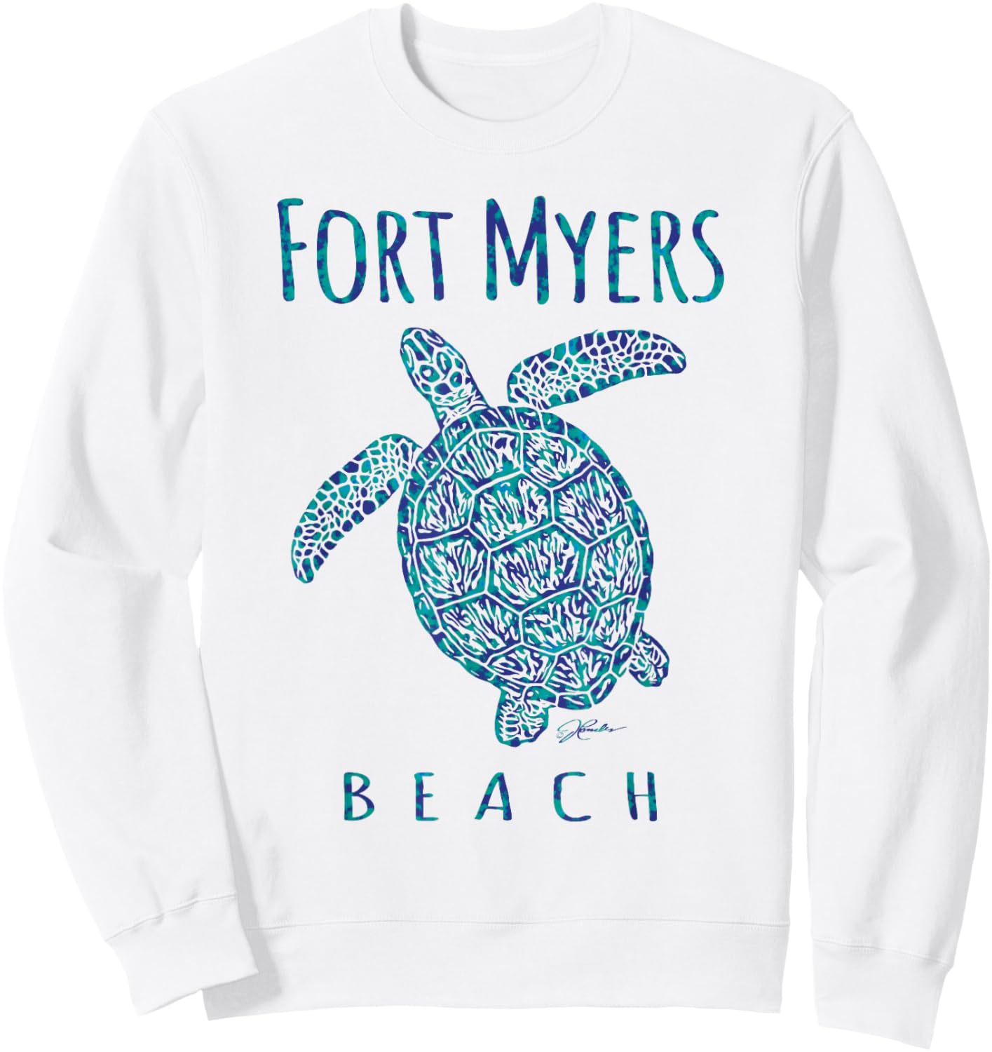 JCombs: Fort Myers Beach, FL, Sea Turtle, Beach Men Women Kids Sweatshirt - Sweatshirt | White