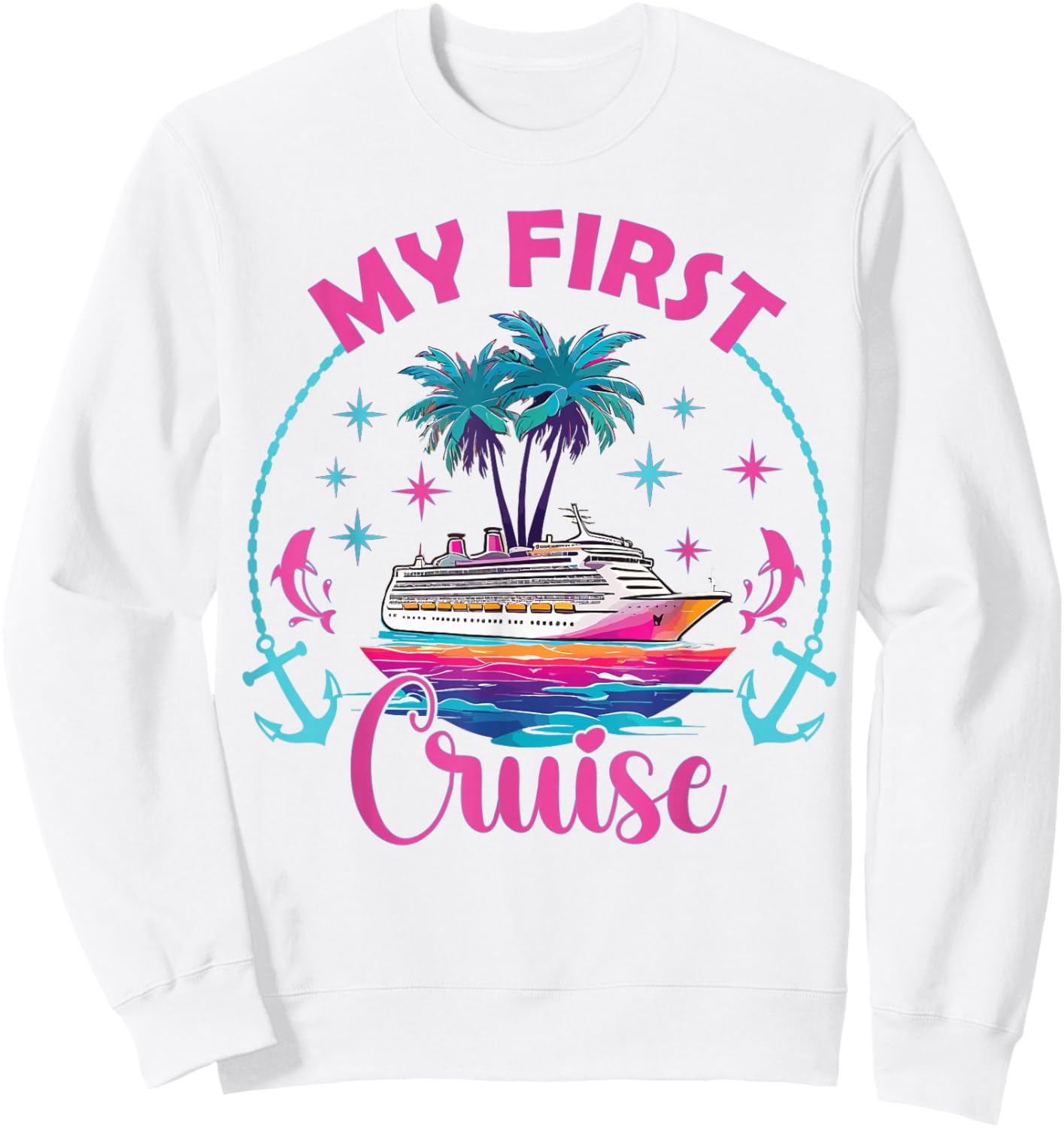 My First Cruise Matching Family Cruise Ship Primer Sweatshirt - Sweatshirt | White
