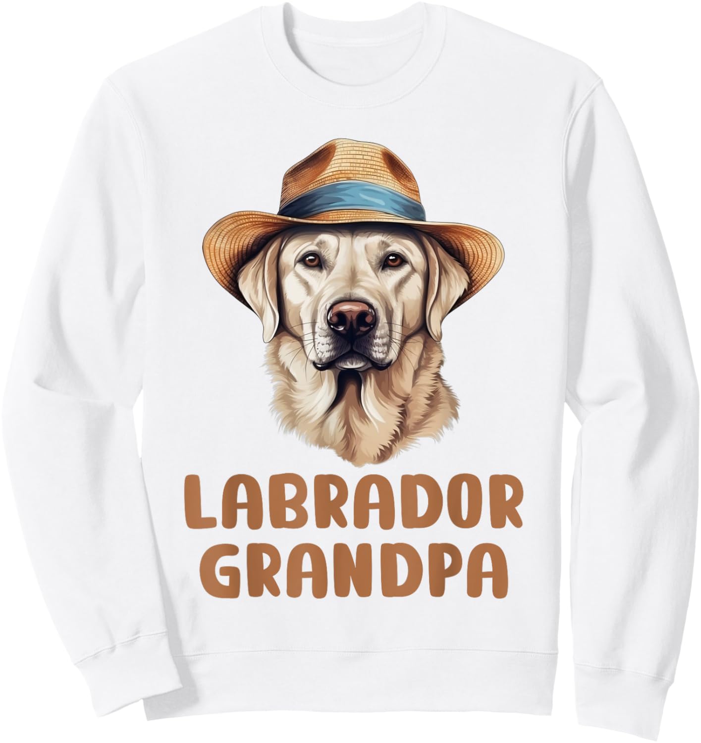 Cute Labrador Grandpa Dog Lovers Gift Funny Puppy Lab Owner Sweatshirt - Sweatshirt | White