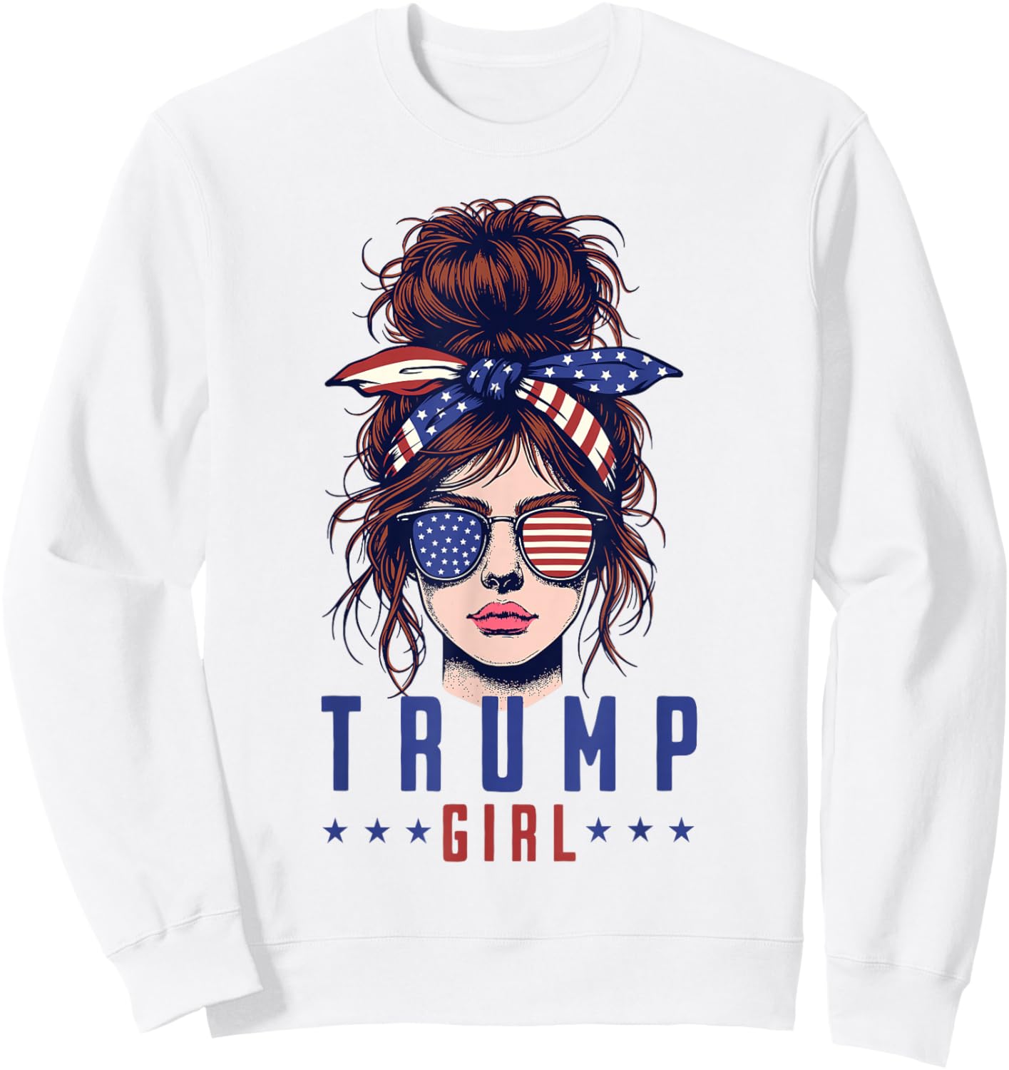 Women Yes I'm A Trump Girl Get Over It Trump 2024 Election Sweatshirt - Sweatshirt | White