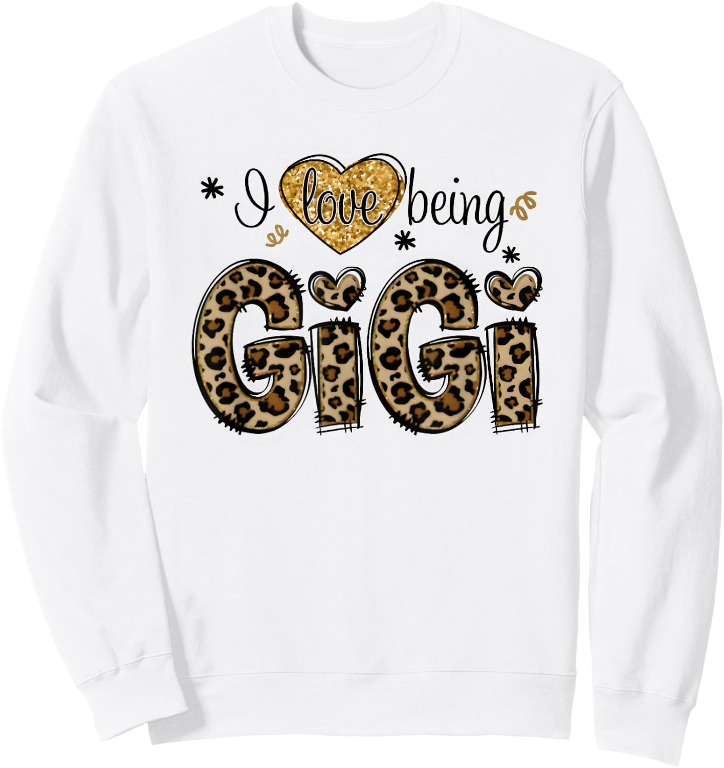 I Love Being Gigi Leopard Sweatshirt - Sweatshirt | White