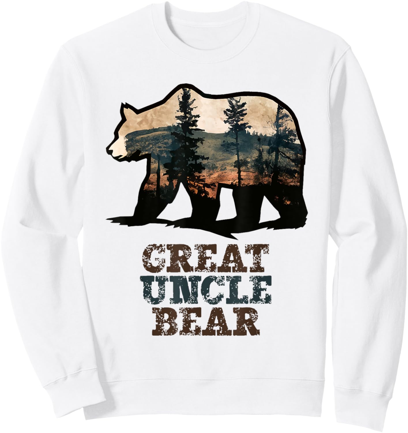 Great Uncle Bear Vintage Retro Funny Sweatshirt - Sweatshirt | White