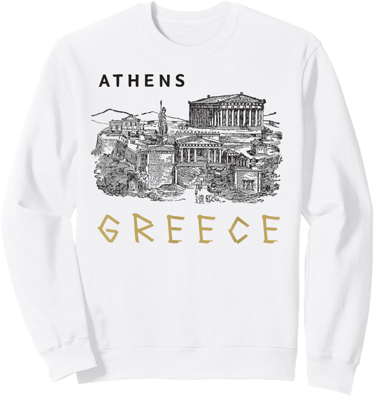 Athens Greece Greek Language enthusiasts vacation to Greece Sweatshirt - Sweatshirt | White
