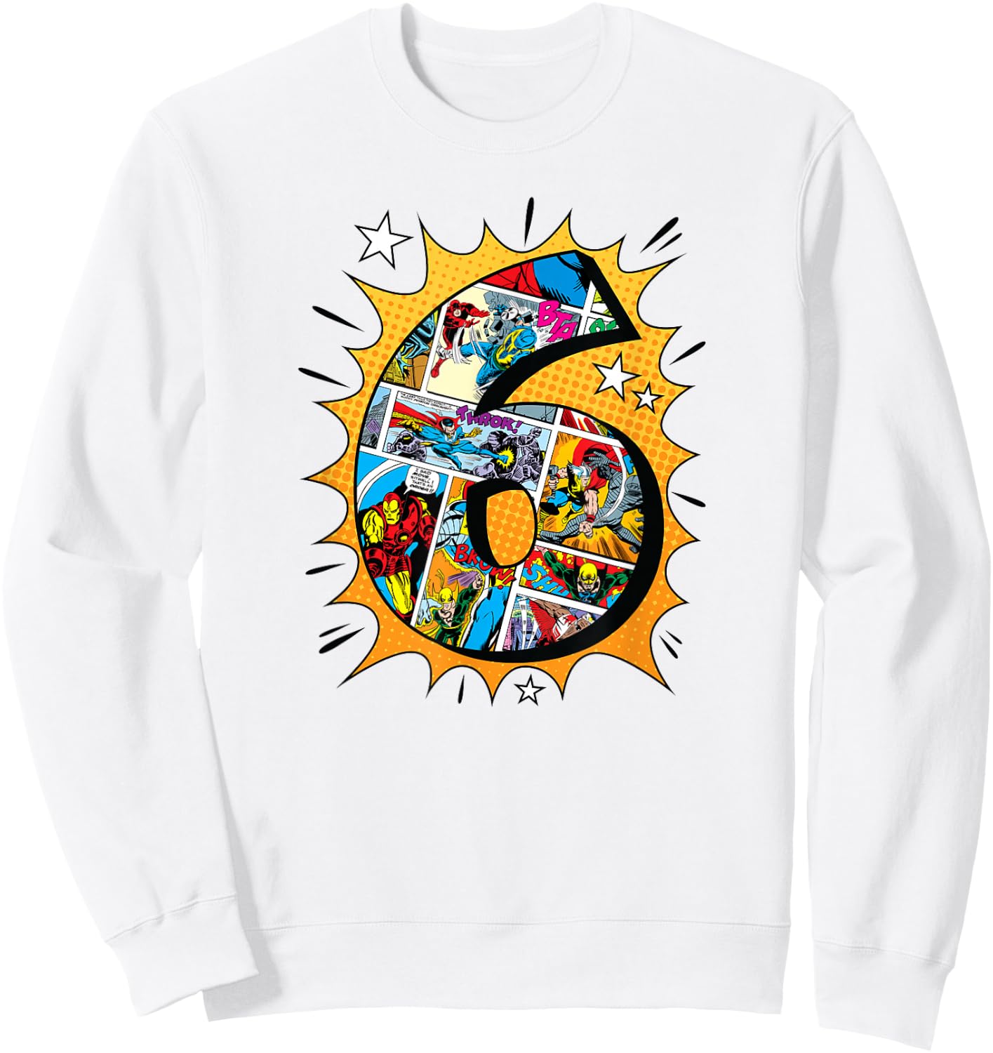 Marvel Avengers Comics 6th Birthday Sweatshirt - Sweatshirt | White