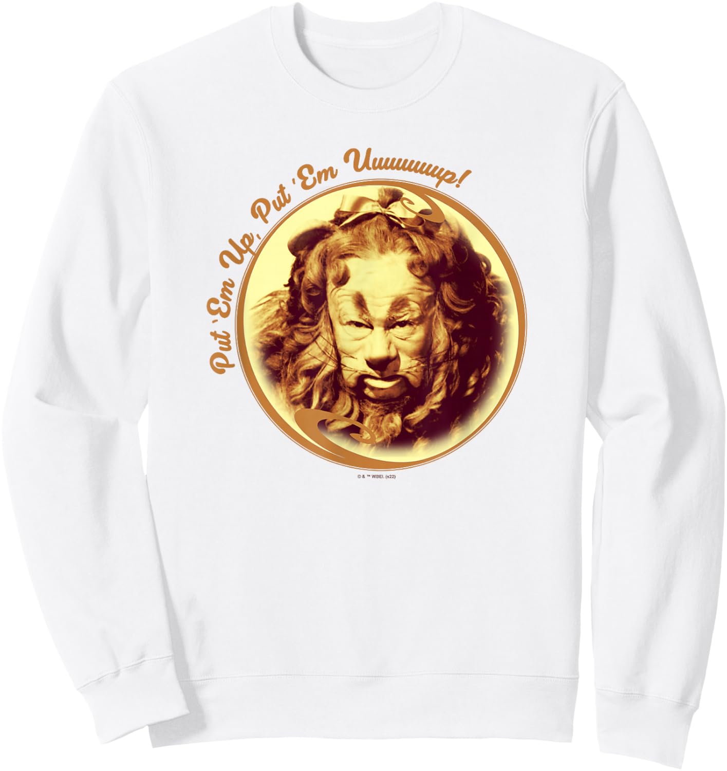The Wizard of Oz Cowardly Lion Put 'Em Up Portrait Sweatshirt - Sweatshirt | White