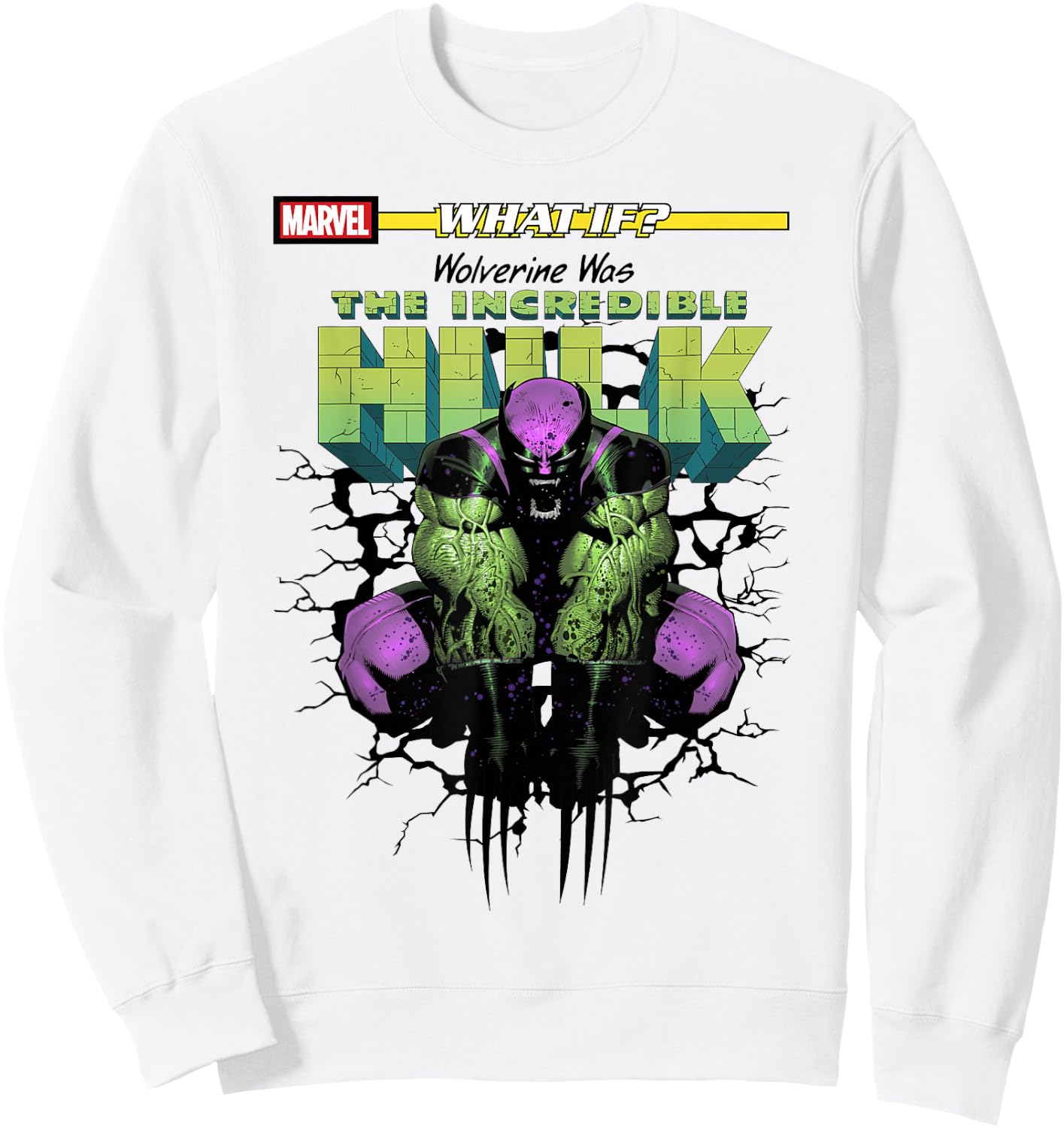 Marvel What If Wolverine Was The Incredible Hulk Comic Cover Sweatshirt - Sweatshirt | White