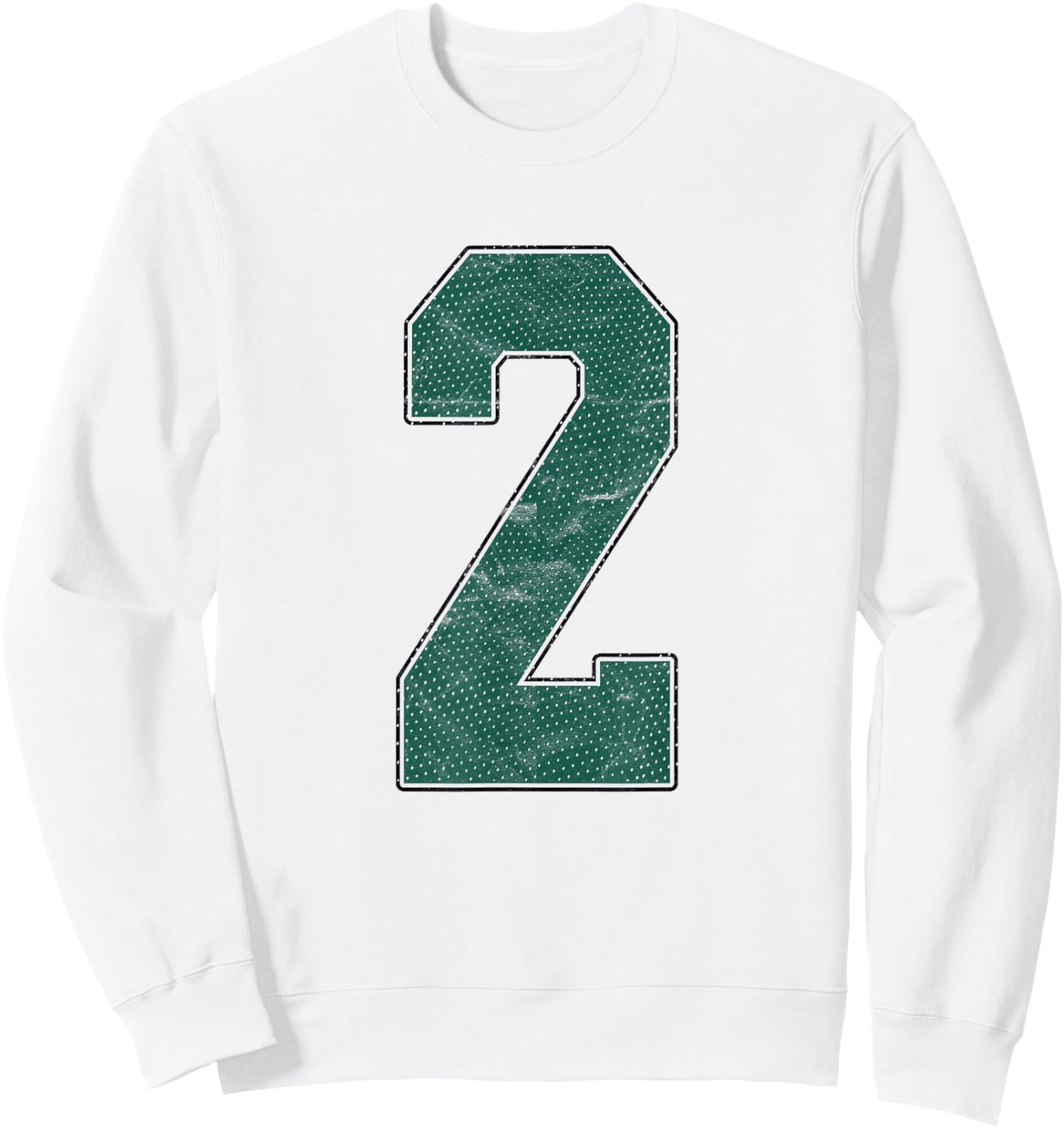 Number 2 Numbered Uniform Sports Team Jersey 2nd Birthday Sweatshirt - Sweatshirt | White