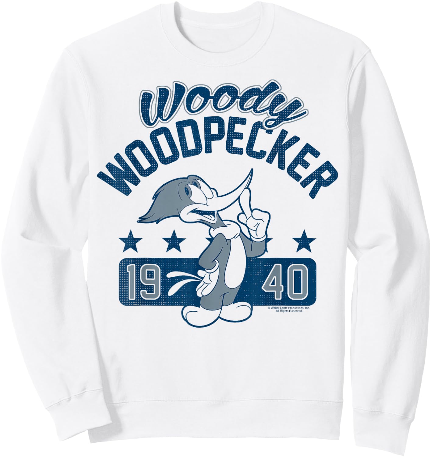 Woody Woodpecker Vintage 1940 Portrait Sweatshirt - Sweatshirt | White