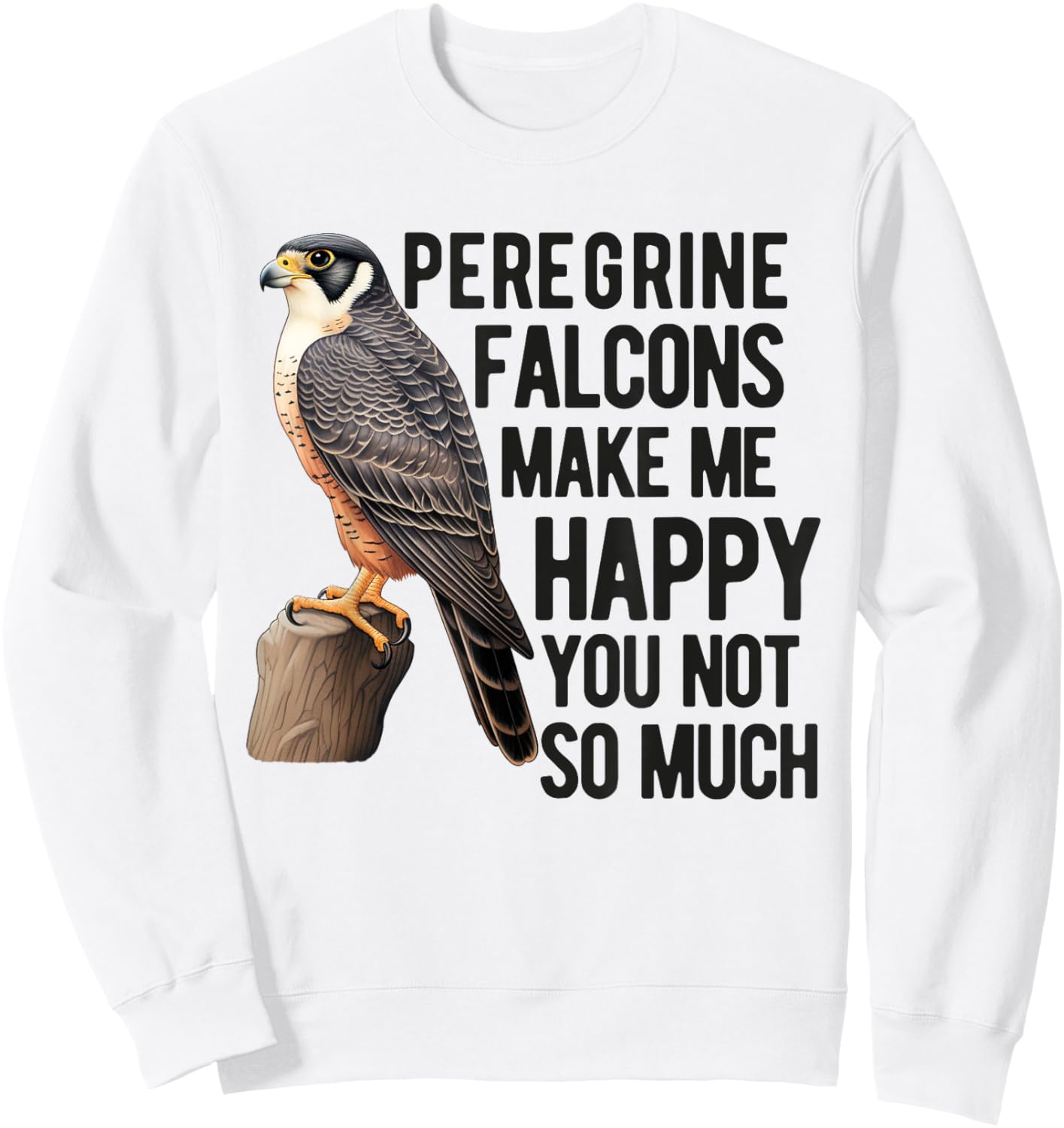 Peregrine Falcon Men Women Falconer Falconry BirdWatching Sweatshirt - Sweatshirt | White