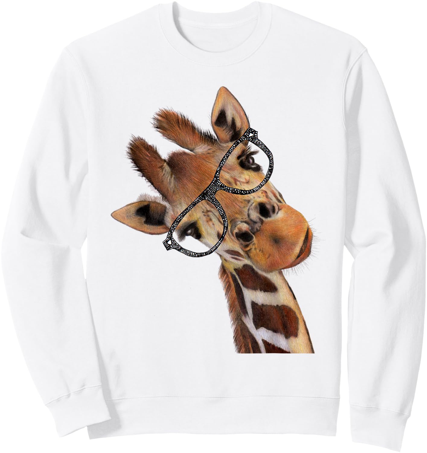 Good Time Hipster Giraffe Men's Women's Children's Sweatshirt - Sweatshirt | White