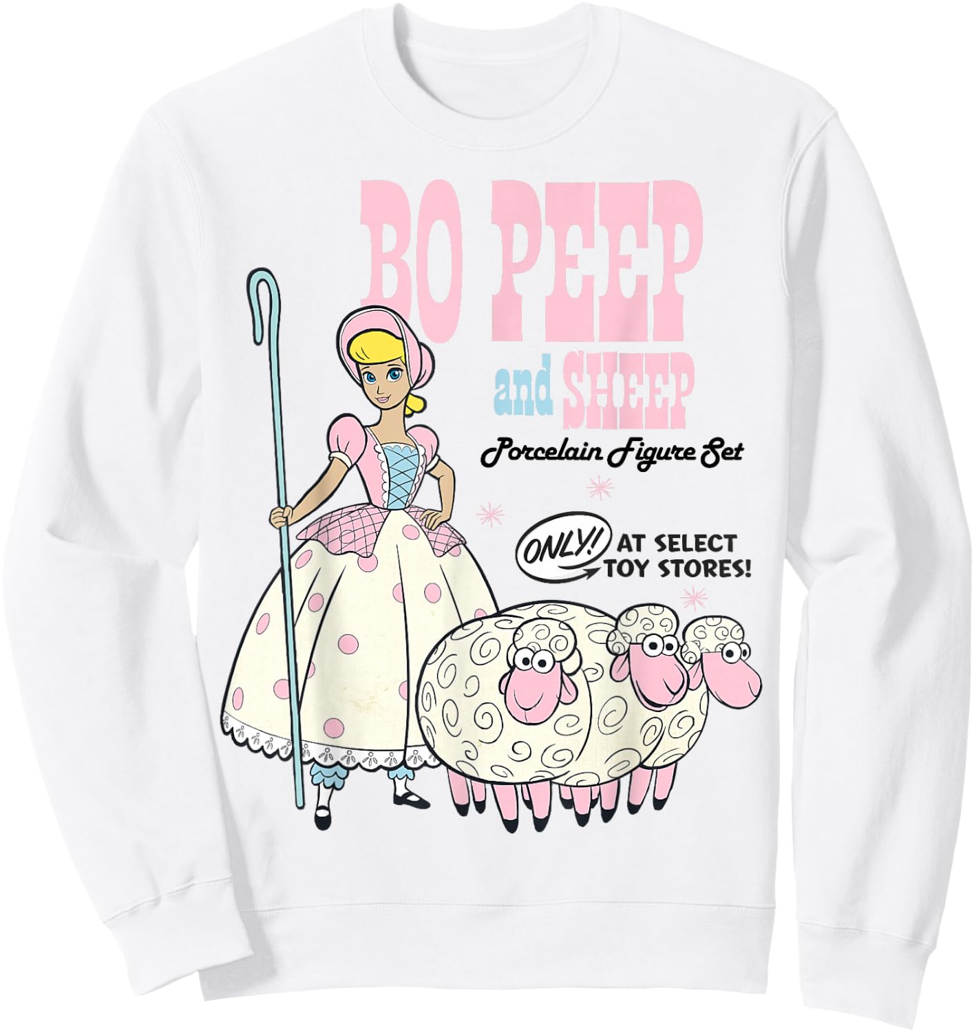 Disney Pixar Toy Story 4 Bo Peep and Sheep Advertisement Sweatshirt - Sweatshirt | White