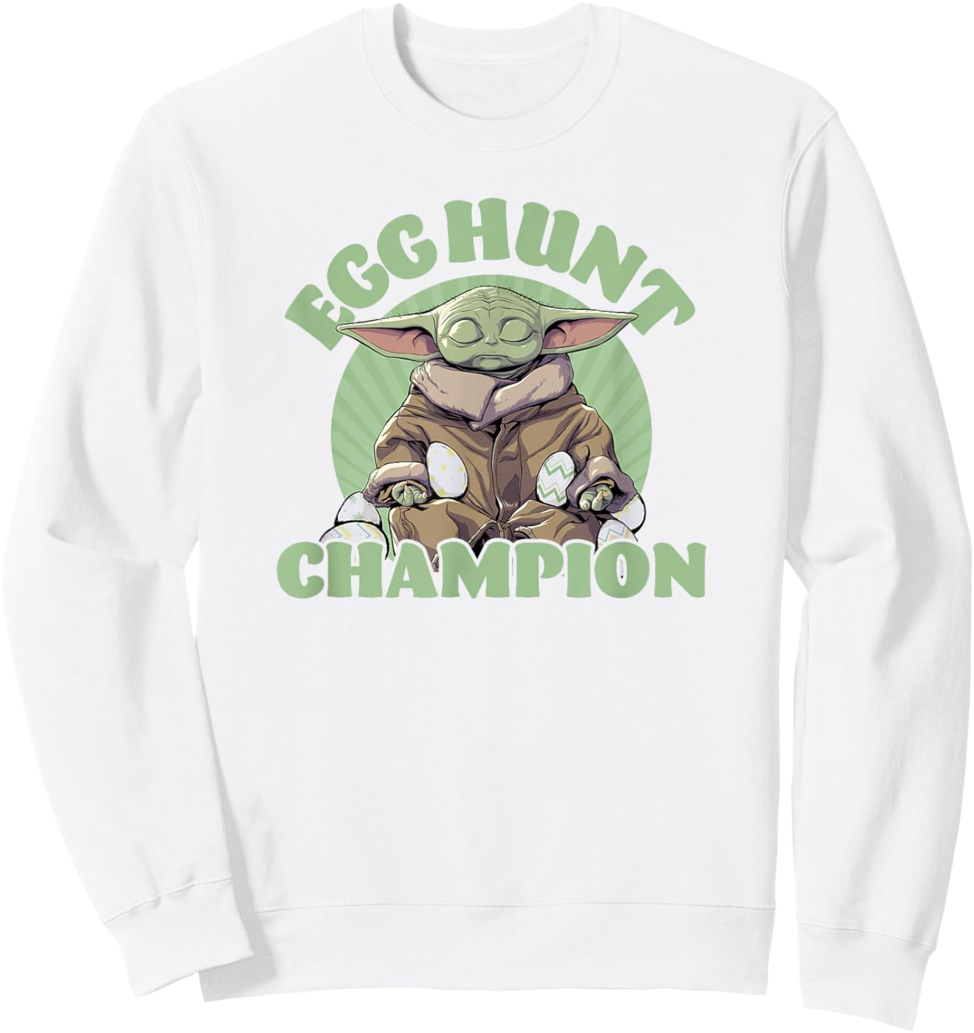 Star Wars: The Mandalorian Grogu Easter Egg Hunt Champion Sweatshirt - Sweatshirt | White