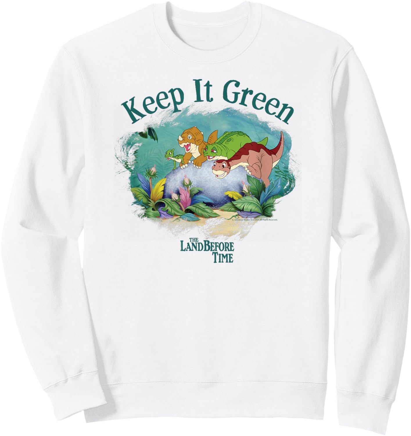 The Land Before Time Keep it Green Sweatshirt - Sweatshirt | White