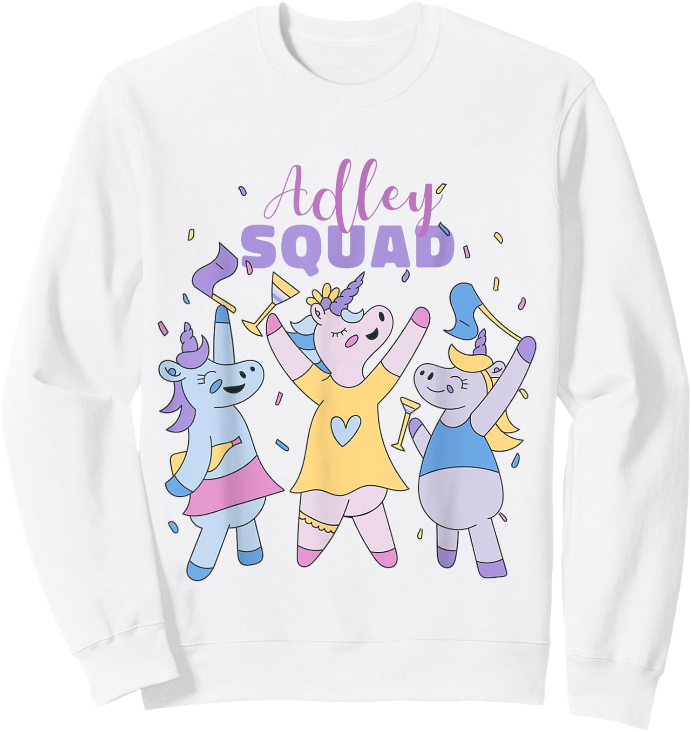 Adley Merch Unicorn Design Sweatshirt - Sweatshirt | White